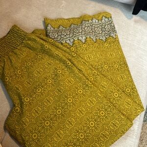 - Prana Wide-Leg Polyester Yellow Pants for Women